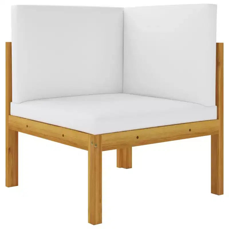 Set da salotto da giardino vidaXL, divano componibile da esterno con cuscini, in legno massello di acacia