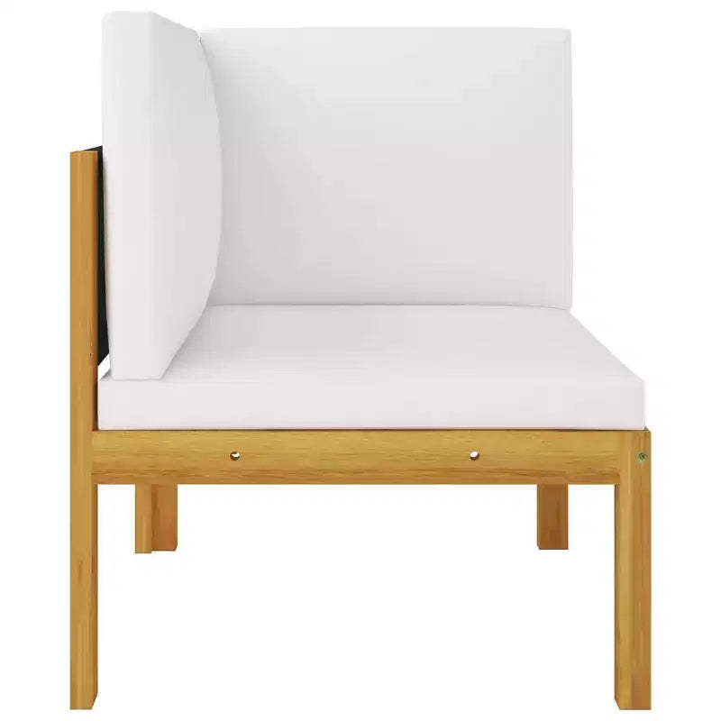 Set da salotto da giardino vidaXL, divano componibile da esterno con cuscini, in legno massello di acacia
