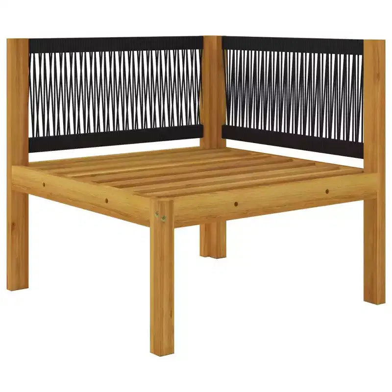 Set da salotto da giardino vidaXL, divano componibile da esterno con cuscini, in legno massello di acacia