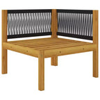 Set da salotto da giardino vidaXL, divano componibile da esterno con cuscini, in legno massello di acacia