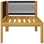 Set da salotto da giardino vidaXL, divano componibile da esterno con cuscini, in legno massello di acacia