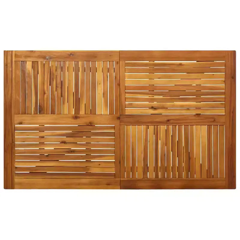 Set da pranzo vidaXL, legno massello di acacia beige, rattan PE, imbottitura in poliestere