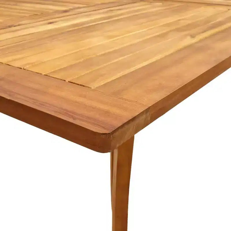Set da pranzo vidaXL, legno massello di acacia beige, rattan PE, imbottitura in poliestere