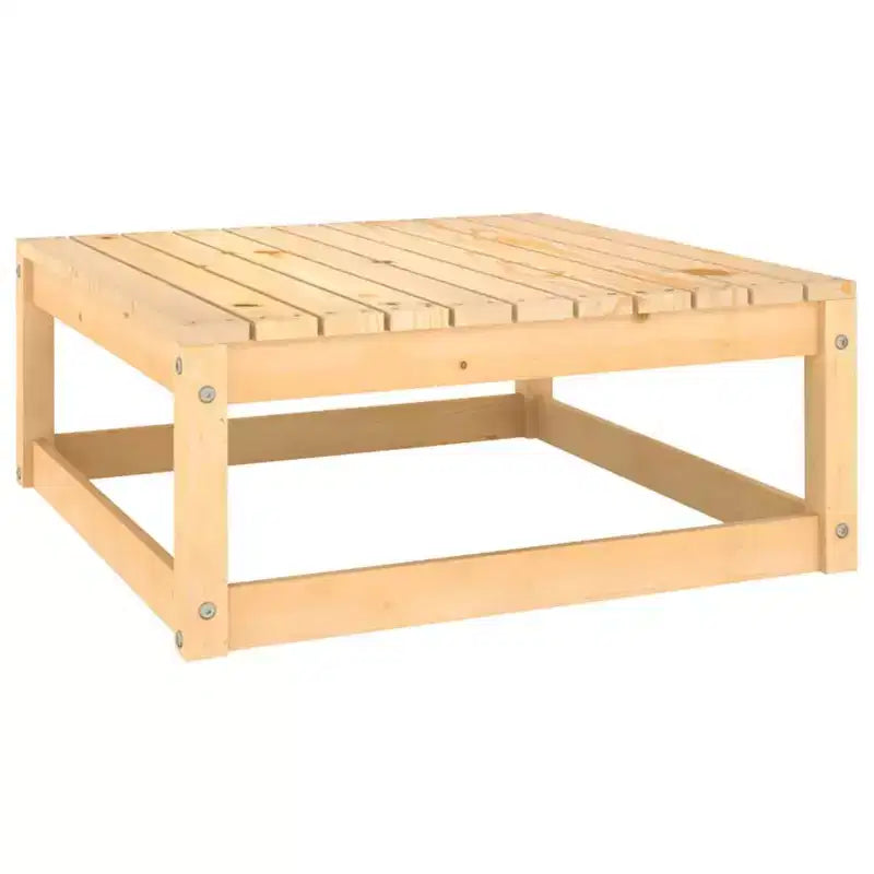 vidaXL 10 részes kültéri teraszbútor-garnitúra sarokkanapéval, tömör fenyőfából – természetes színű, párnákkal