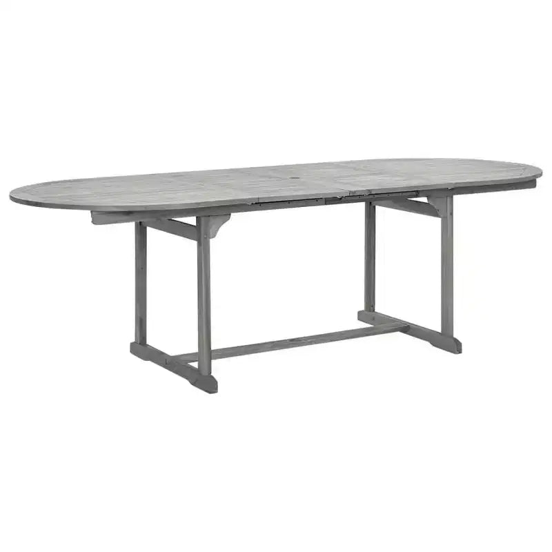 vidaXL 7-teiliges Ess-Set für die Terrasse aus massivem Akazienholz, Gartensitzgruppe mit ovalem/rechteckigem Tisch