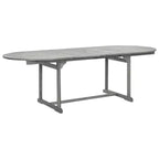 vidaXL 7-teiliges Ess-Set für die Terrasse aus massivem Akazienholz, Gartensitzgruppe mit ovalem/rechteckigem Tisch