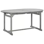 vidaXL 7-teiliges Ess-Set für die Terrasse aus massivem Akazienholz, Gartensitzgruppe mit ovalem/rechteckigem Tisch