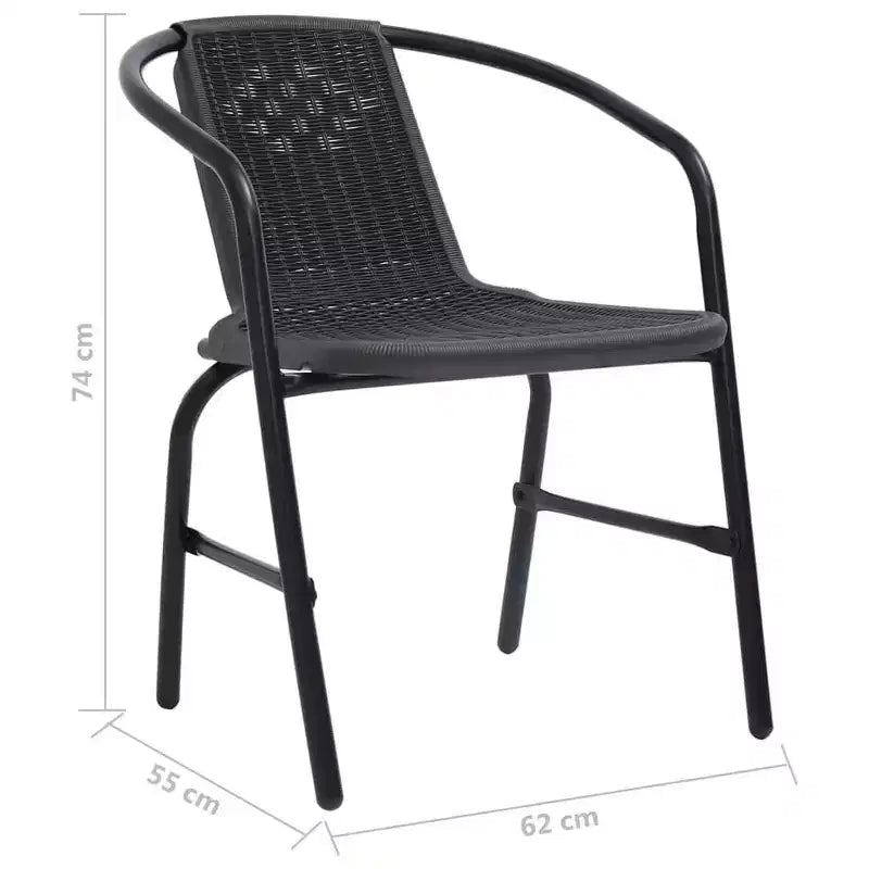 Set da salotto da giardino vidaXL con divani componibili da esterno e cuscini, rattan polimerico