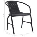 Set da salotto da giardino vidaXL con divani componibili da esterno e cuscini, rattan polimerico