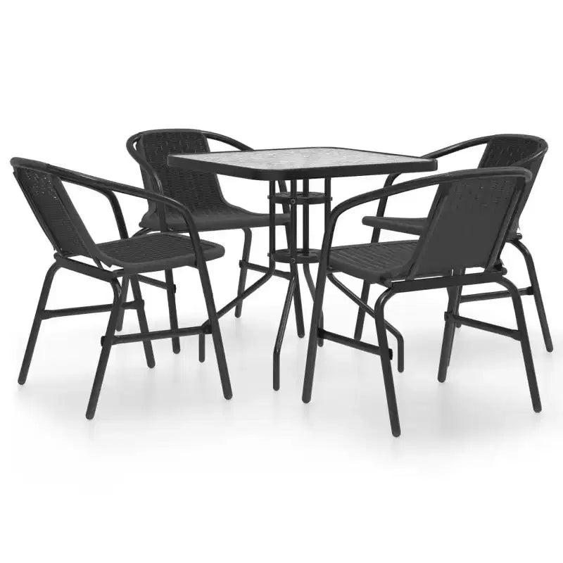 Set da salotto da giardino vidaXL con divani componibili da esterno e cuscini, rattan polimerico