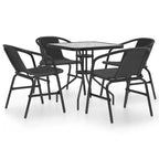Set da salotto da giardino vidaXL con divani componibili da esterno e cuscini, rattan polimerico