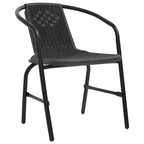 Set da salotto da giardino vidaXL con divani componibili da esterno e cuscini, rattan polimerico
