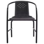 Set da salotto da giardino vidaXL con divani componibili da esterno e cuscini, rattan polimerico