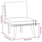 vidaXL Lounge-Set für die Terrasse, Sofagarnitur mit Kissen, massives Akazienholz
