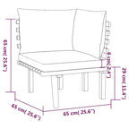 vidaXL Lounge-Set für die Terrasse, Sofagarnitur mit Kissen, massives Akazienholz