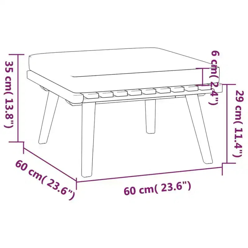 vidaXL Lounge-Set für die Terrasse, Sofagarnitur mit Kissen, massives Akazienholz