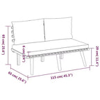 vidaXL Lounge-Set für die Terrasse, Sofagarnitur mit Kissen, massives Akazienholz