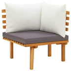 vidaXL Lounge-Set für die Terrasse, Sofagarnitur mit Kissen, massives Akazienholz