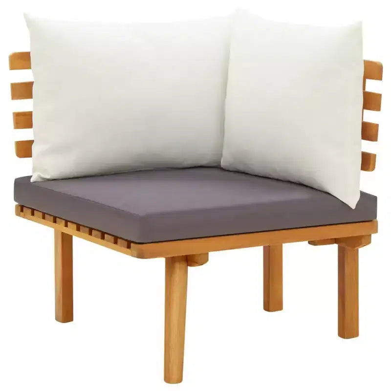 vidaXL Lounge-Set für die Terrasse, Sofagarnitur mit Kissen, massives Akazienholz