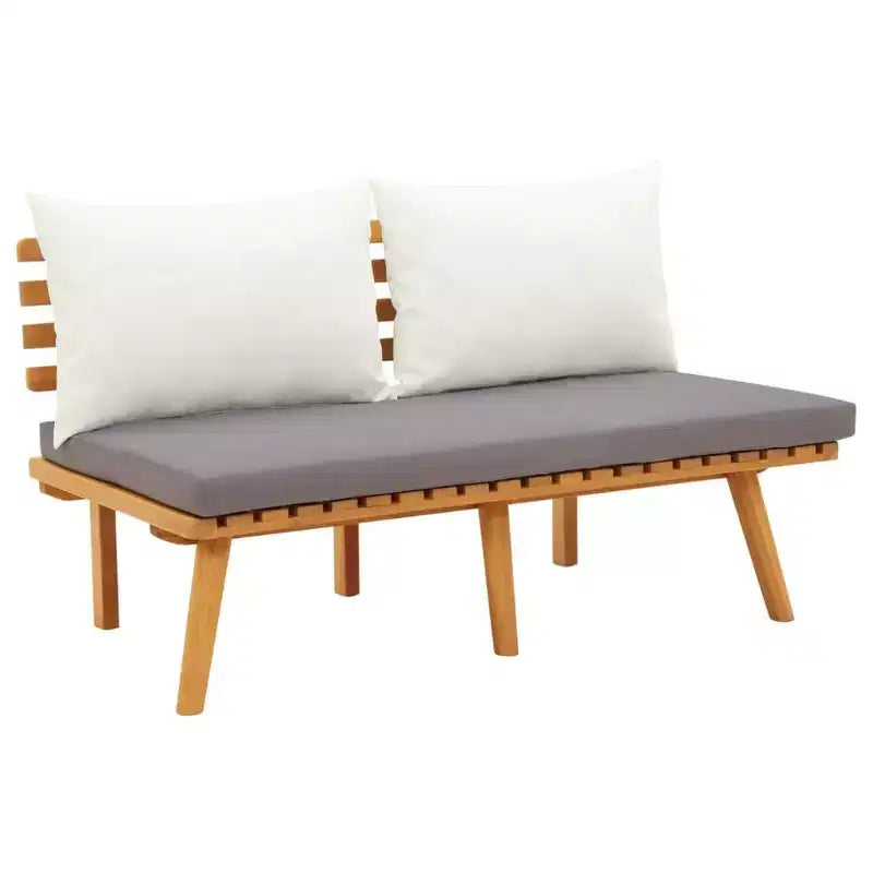 vidaXL Lounge-Set für die Terrasse, Sofagarnitur mit Kissen, massives Akazienholz