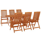 Ensemble de repas de jardin vidaXL en bois massif d’eucalyptus brun rougeâtre, grand modèle