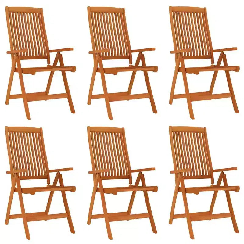 Ensemble de repas de jardin vidaXL en bois massif d’eucalyptus brun rougeâtre, grand modèle