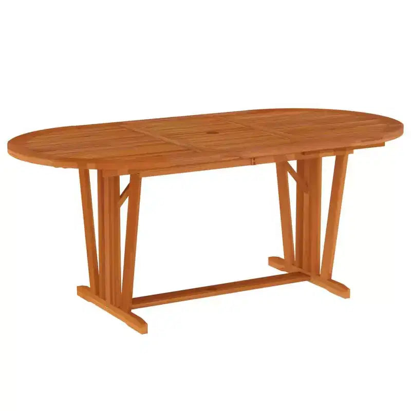Ensemble de repas de jardin vidaXL en bois massif d’eucalyptus brun rougeâtre, grand modèle