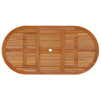 Ensemble de repas de jardin vidaXL en bois massif d’eucalyptus brun rougeâtre, grand modèle