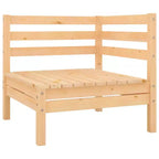Ensemble de salon de jardin vidaXL marron clair en bois de pin massif, modulaire moyen