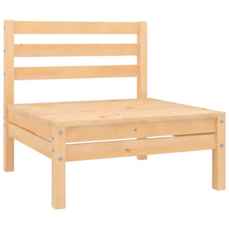 Ensemble de salon de jardin vidaXL marron clair en bois de pin massif, modulaire moyen