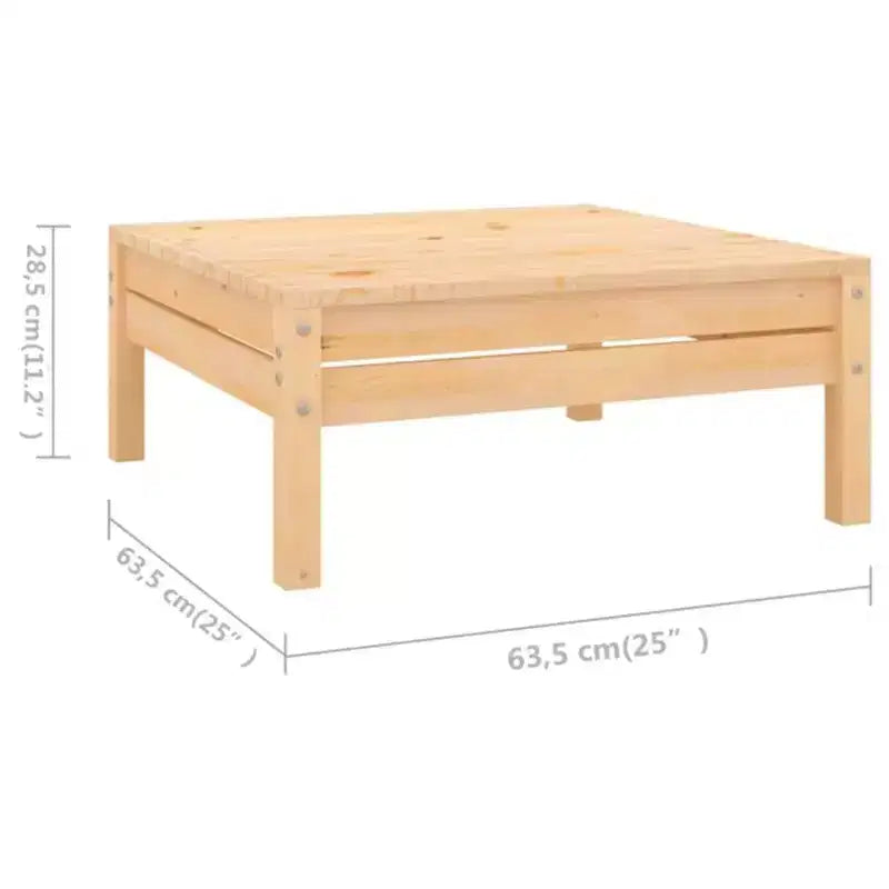 Ensemble de salon de jardin vidaXL marron clair en bois de pin massif, modulaire moyen