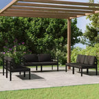 vidaXL Garten-Lounge-Set Anthrazit Aluminium Groß Modular