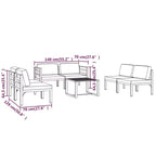 vidaXL Garten-Lounge-Set Anthrazit Aluminium Groß Modular