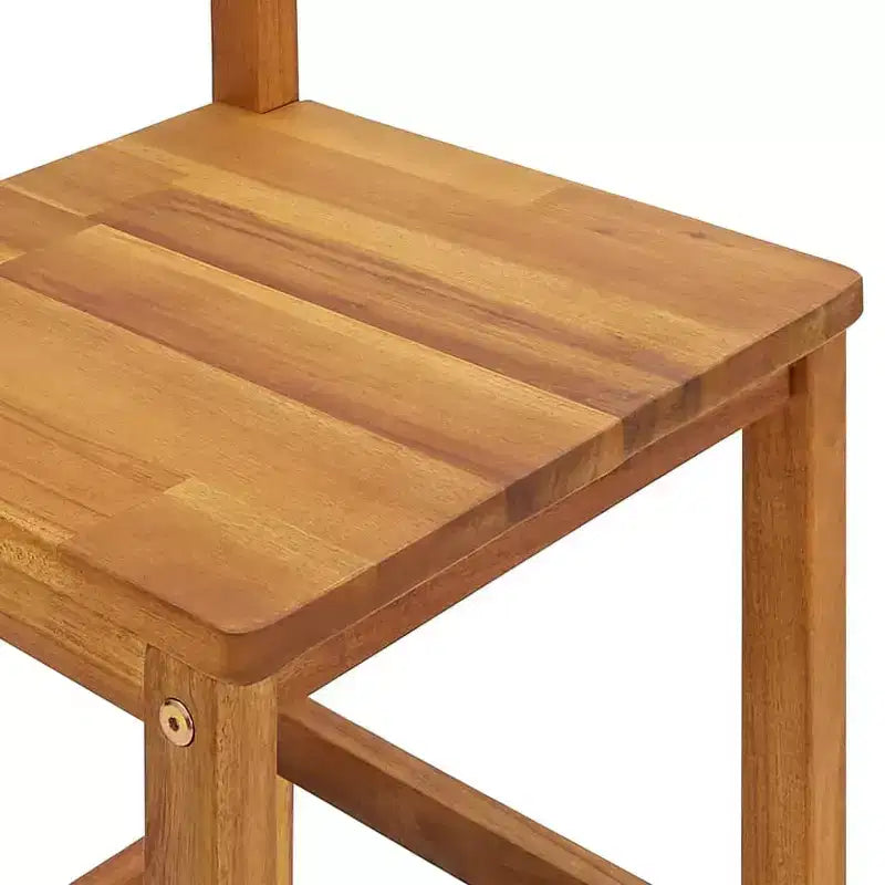 Set bar da giardino vidaXL, legno massello di acacia marrone, medio, con poggiapiedi