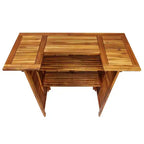 Set bar da giardino vidaXL, legno massello di acacia marrone, medio, con poggiapiedi