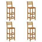 Set bar da giardino vidaXL, legno massello di acacia marrone, medio, con poggiapiedi