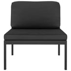 Set da salotto da giardino vidaXL con divano componibile da esterno e tavolo, alluminio antracite