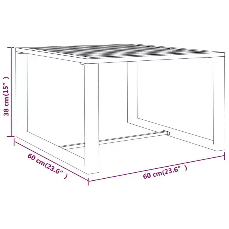 Set da salotto da giardino vidaXL con divano componibile da esterno e tavolo, alluminio antracite