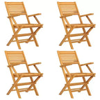 Petit ensemble de repas de jardin vidaXL en bois de teck massif, pliable
