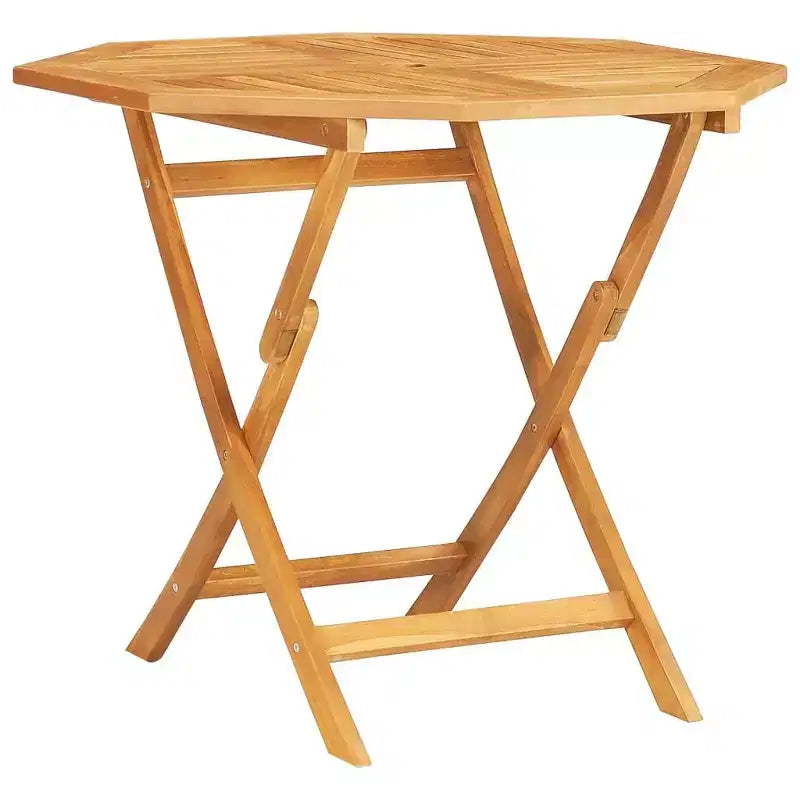 Petit ensemble de repas de jardin vidaXL en bois de teck massif, pliable