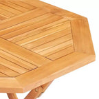 Petit ensemble de repas de jardin vidaXL en bois de teck massif, pliable