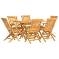 vidaXL Patio Dining Set Outdoor Table and Chair Furniture Solid Wood Teak