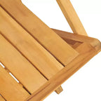 Ensemble de salle à manger de jardin vidaXL en teck naturel massif, pliable