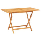 Ensemble de salle à manger de jardin vidaXL en teck naturel massif, pliable