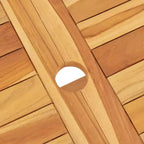 Ensemble de salle à manger de jardin vidaXL en teck naturel massif, pliable