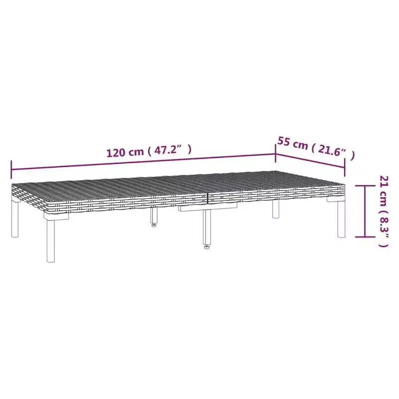 Ensemble de salon de jardin 14 pièces vidaXL avec canapé d’angle extérieur en polyrotin gris foncé et coussins pour jardin/terrasse/pont