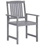 Set da pranzo da giardino vidaXL con tavolo e sedie, mobili in legno massello di acacia grigio