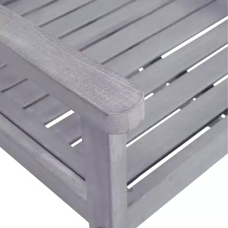 Set da pranzo da giardino vidaXL con tavolo e sedie, mobili in legno massello di acacia grigio