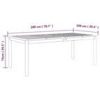 Set da pranzo da giardino vidaXL con tavolo e sedie, mobili in legno massello di acacia grigio
