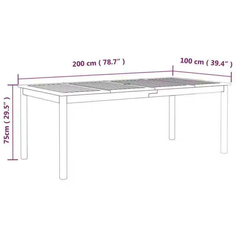 Set da pranzo da giardino vidaXL con tavolo e sedie, mobili in legno massello di acacia grigio